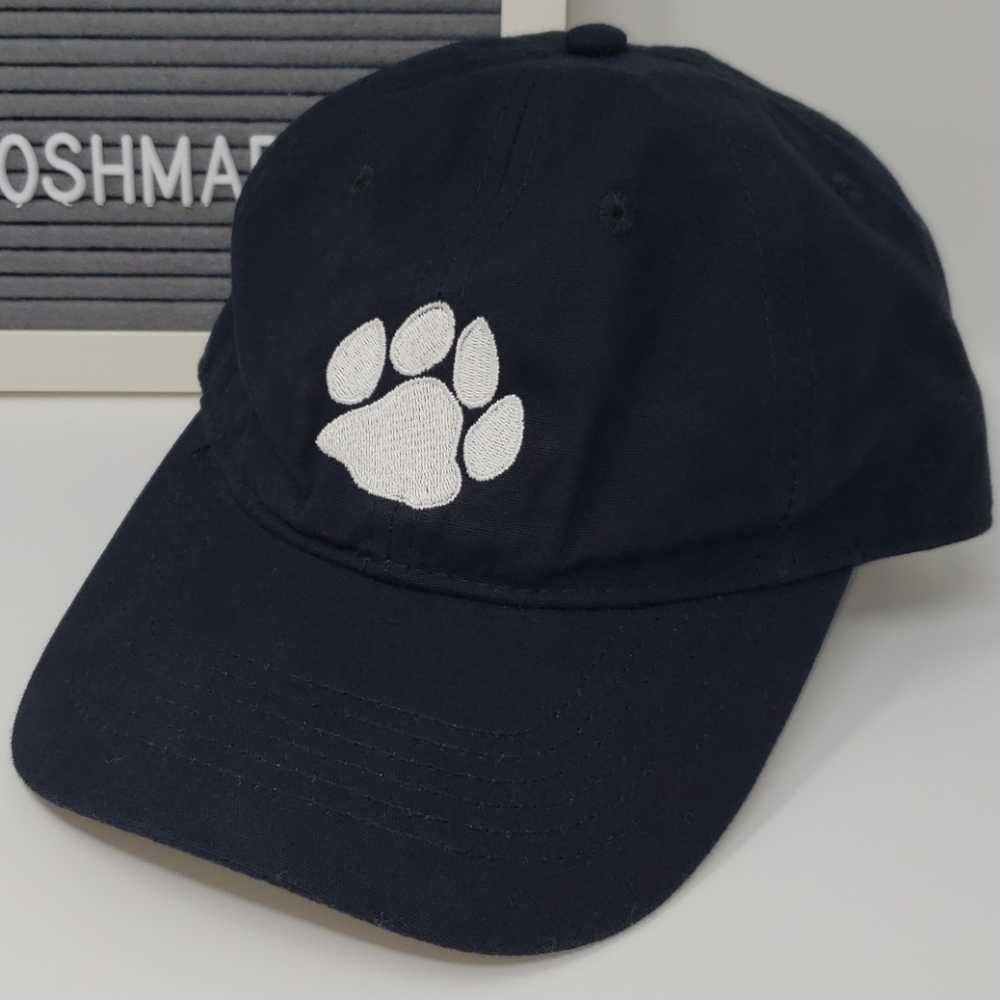 Black Hat w/ Dog Paw Embroidery